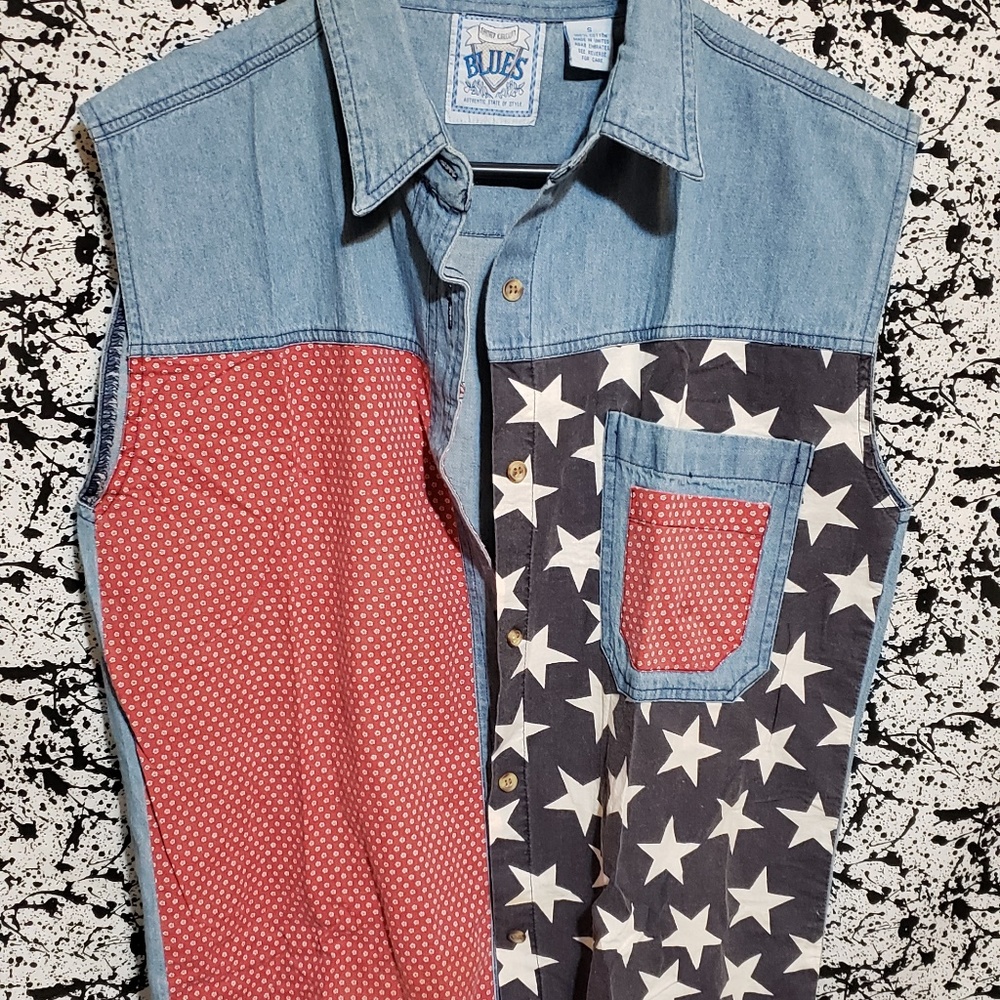 🧨🧨Short Circuit Womens S Vintage Flag sleeveless